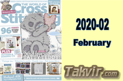 مجله شماره دوزی The World of Cross Stitching<br> شماره:  02-2020/February سال 2020